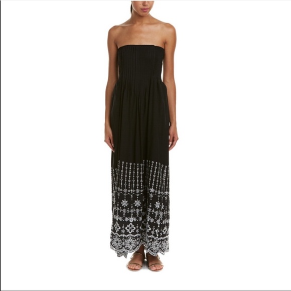 NWT Parker - June Embroidered Strapless Maxi Dress, Size Medium - Picture 1 of 12